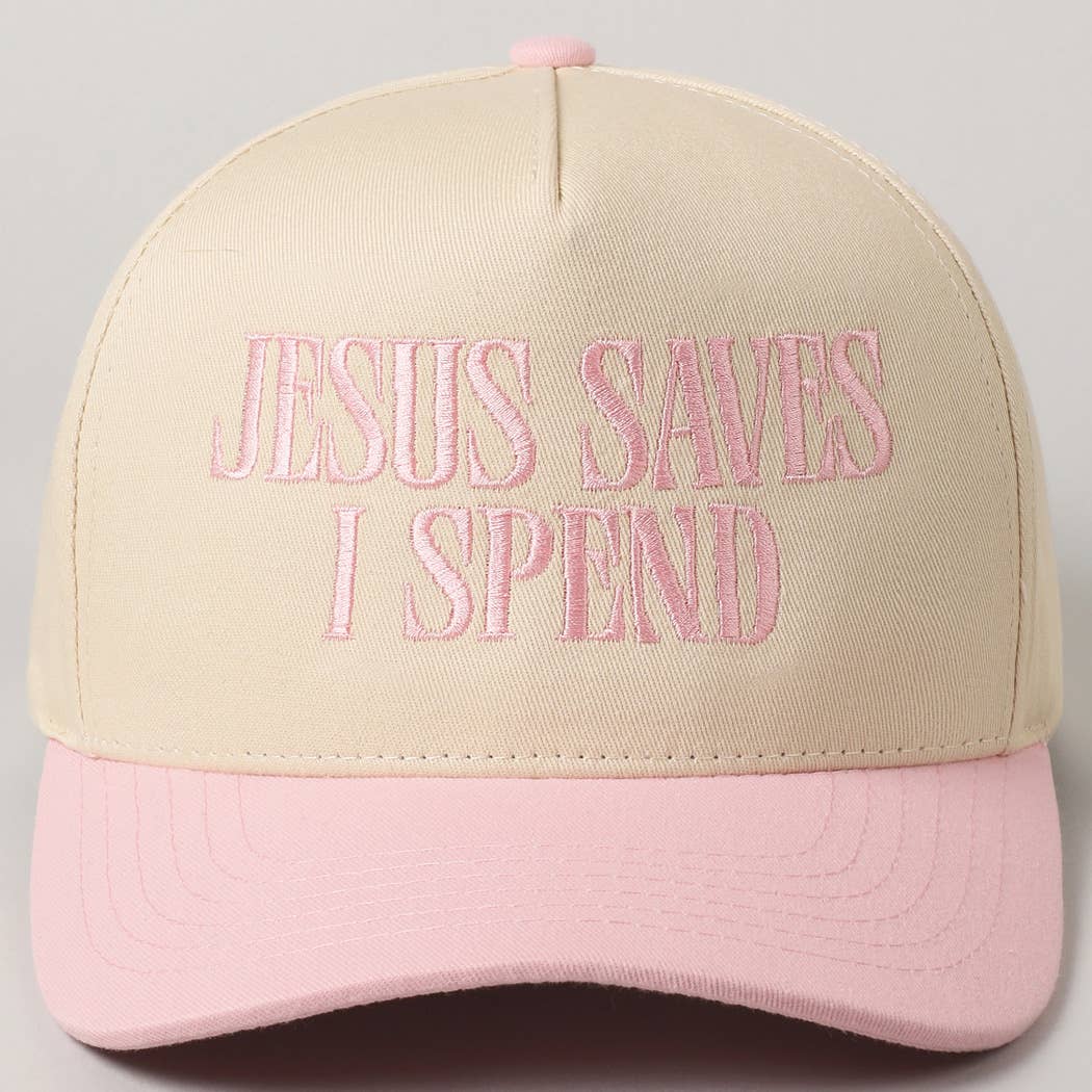 JESUS SAVES I SPEND Embroidered Trucker Hat