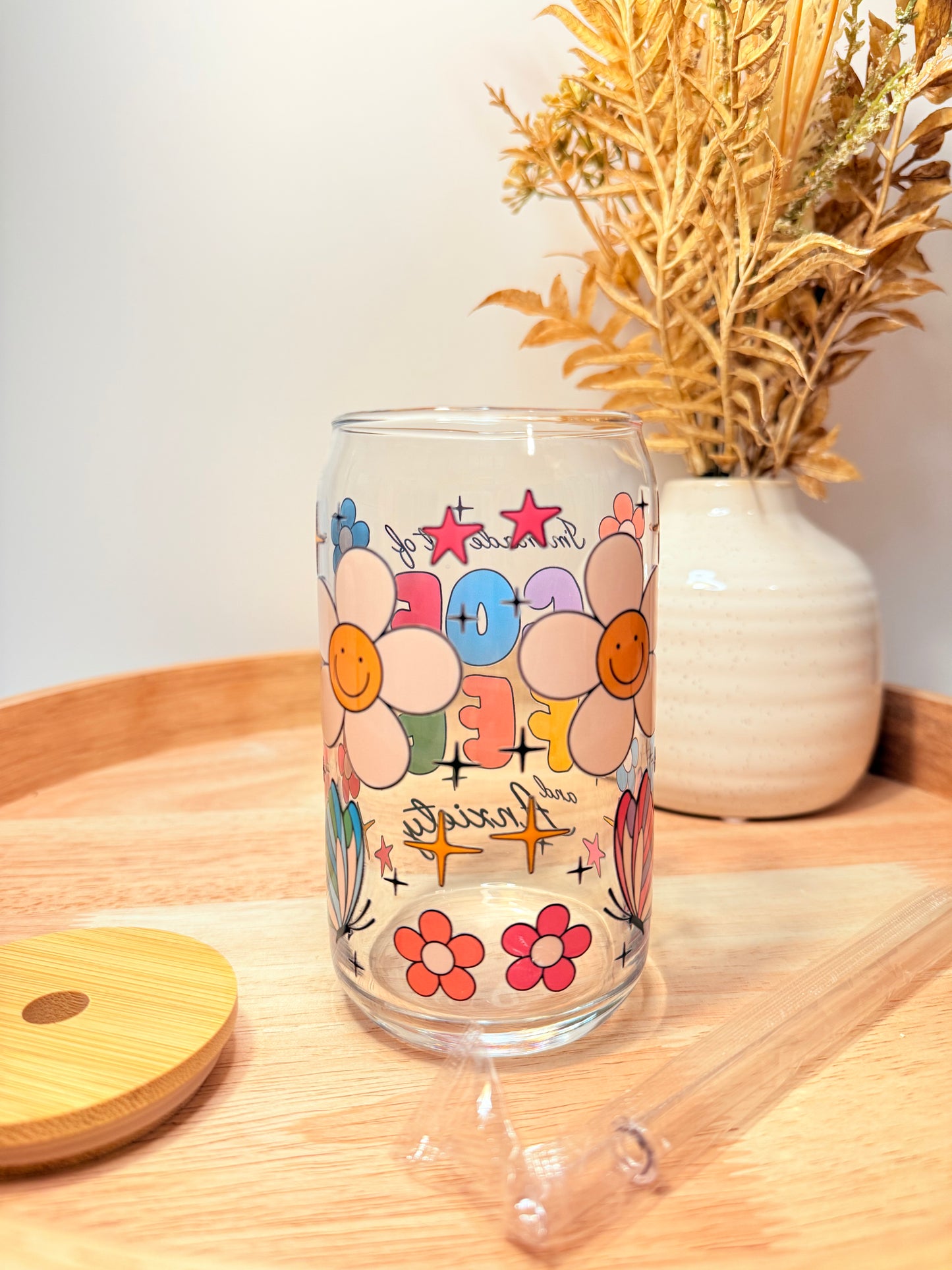 "Fueled On Coffee & Anxiety" Glass Can