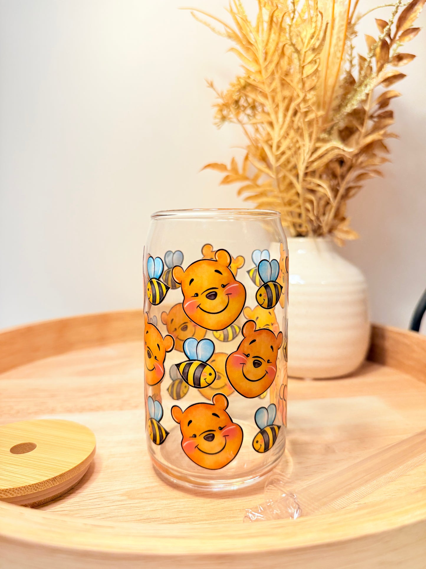 "Honey Bear" Glass Can