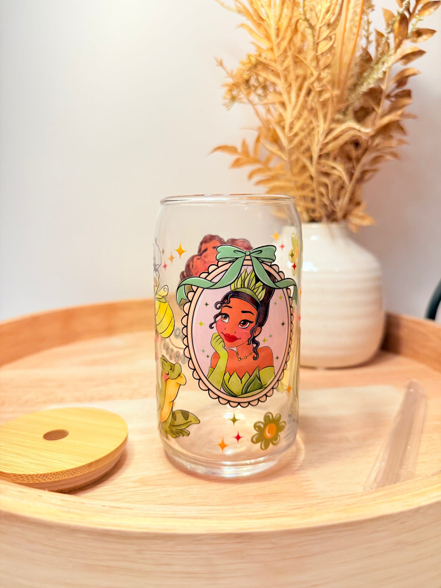 "Frog Kisses" Glass Can