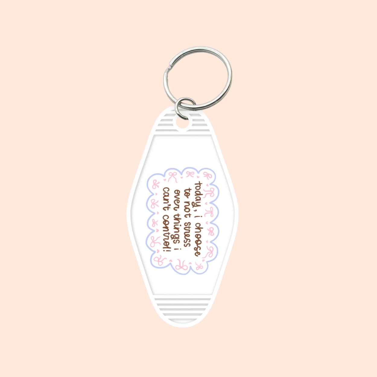 "No Stress" Motel Keychain