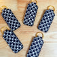 Checkerboard Bats Chapstick Keychain