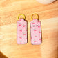 Pink Cherries Chapstick Keychain