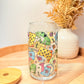 "Rainy Day Frogs" Glass Can