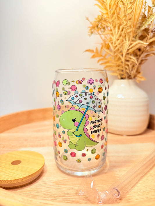 "Protect Your Energy" Glass Can