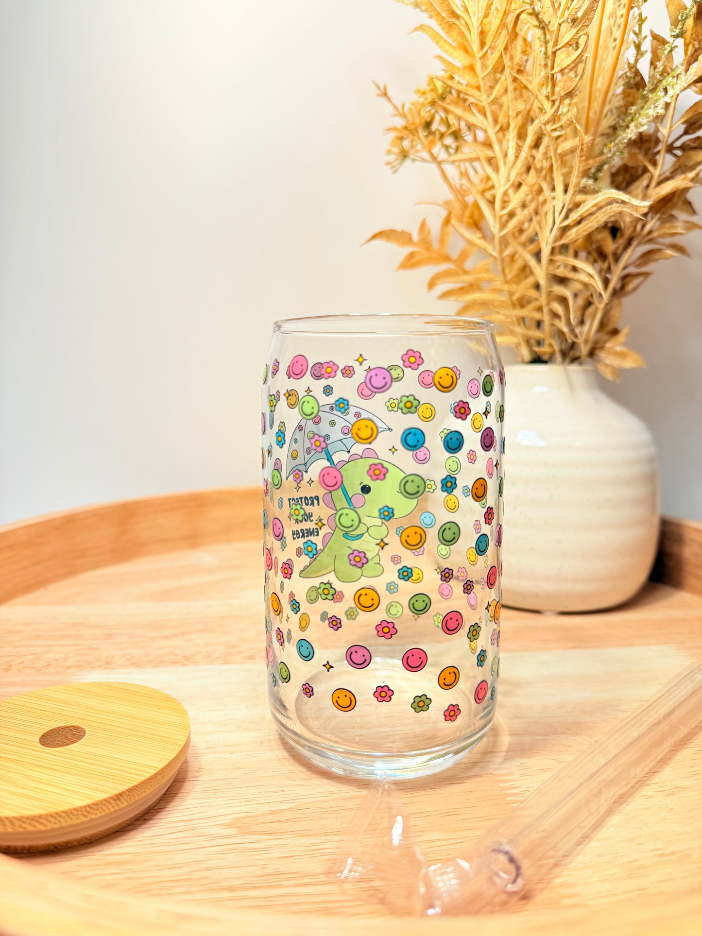 "Protect Your Energy" Glass Can