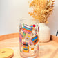 "School Supplies" Glass Can