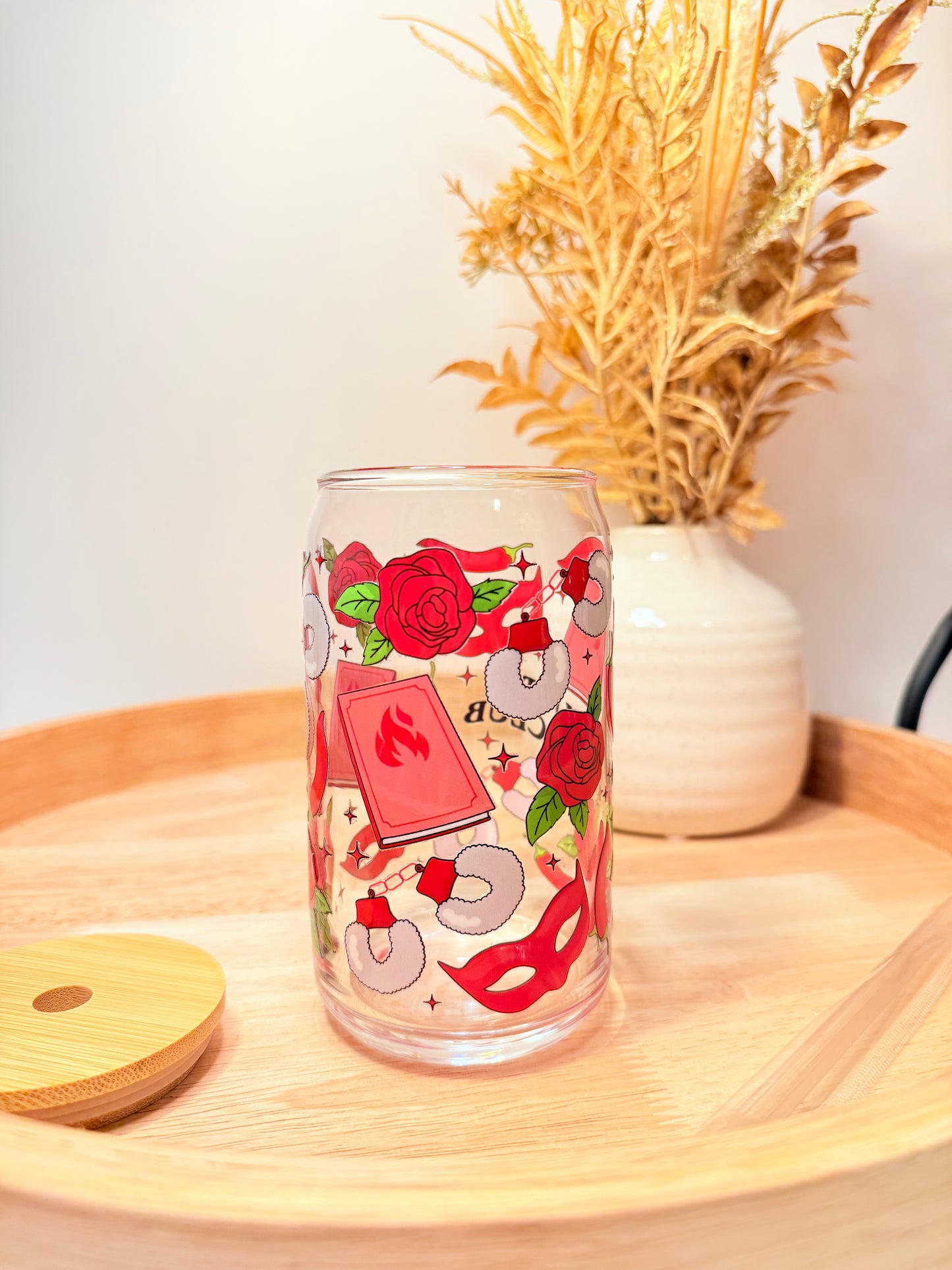 "Smutty Book Club" Glass Can