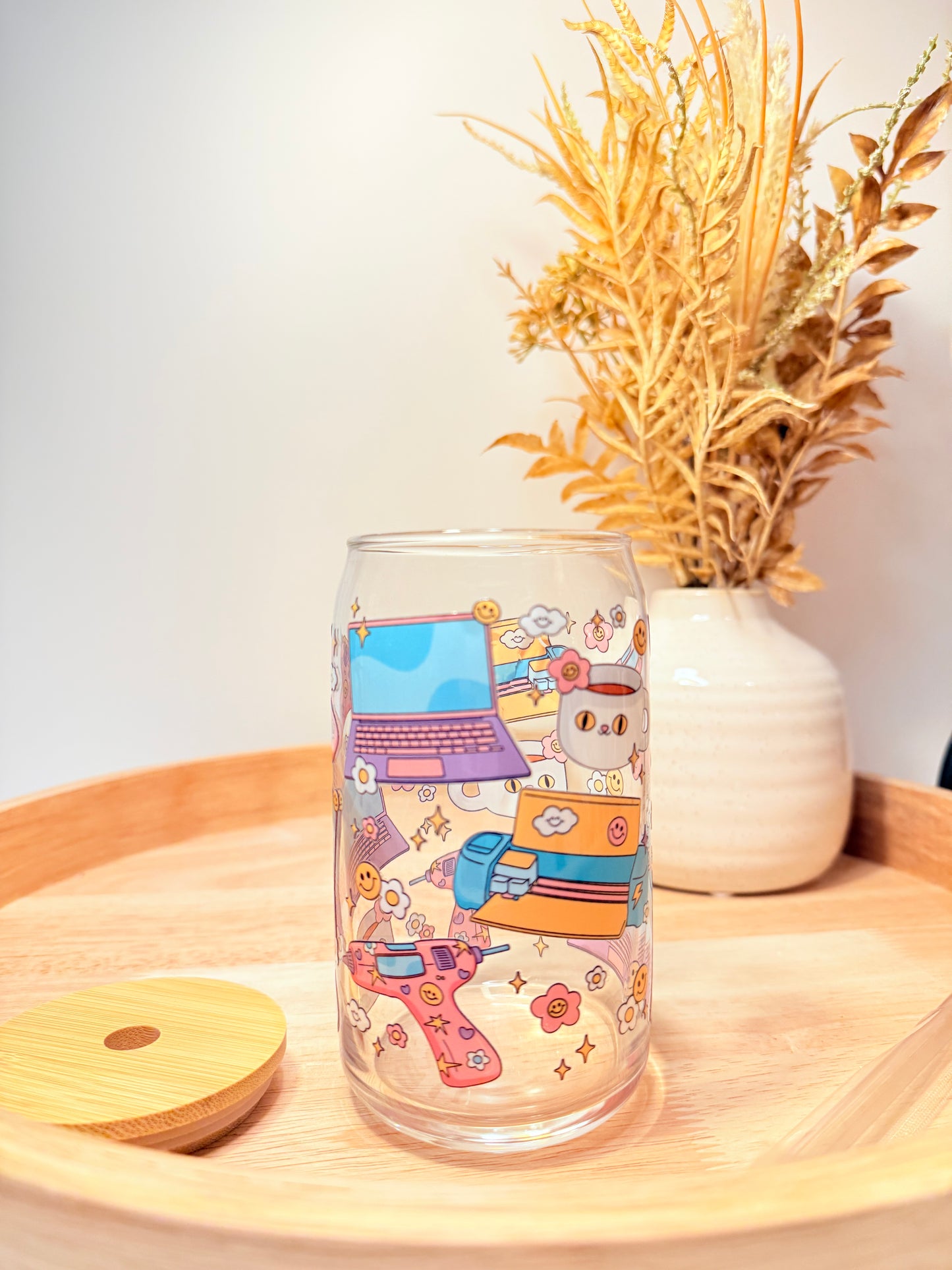 "Crafty B*tch" Glass Can