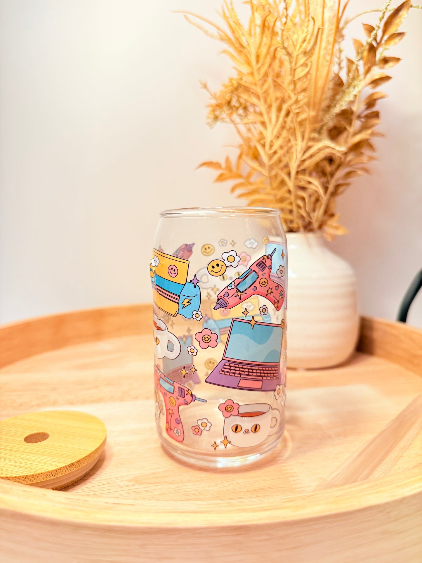 "Crafty B*tch" Glass Can