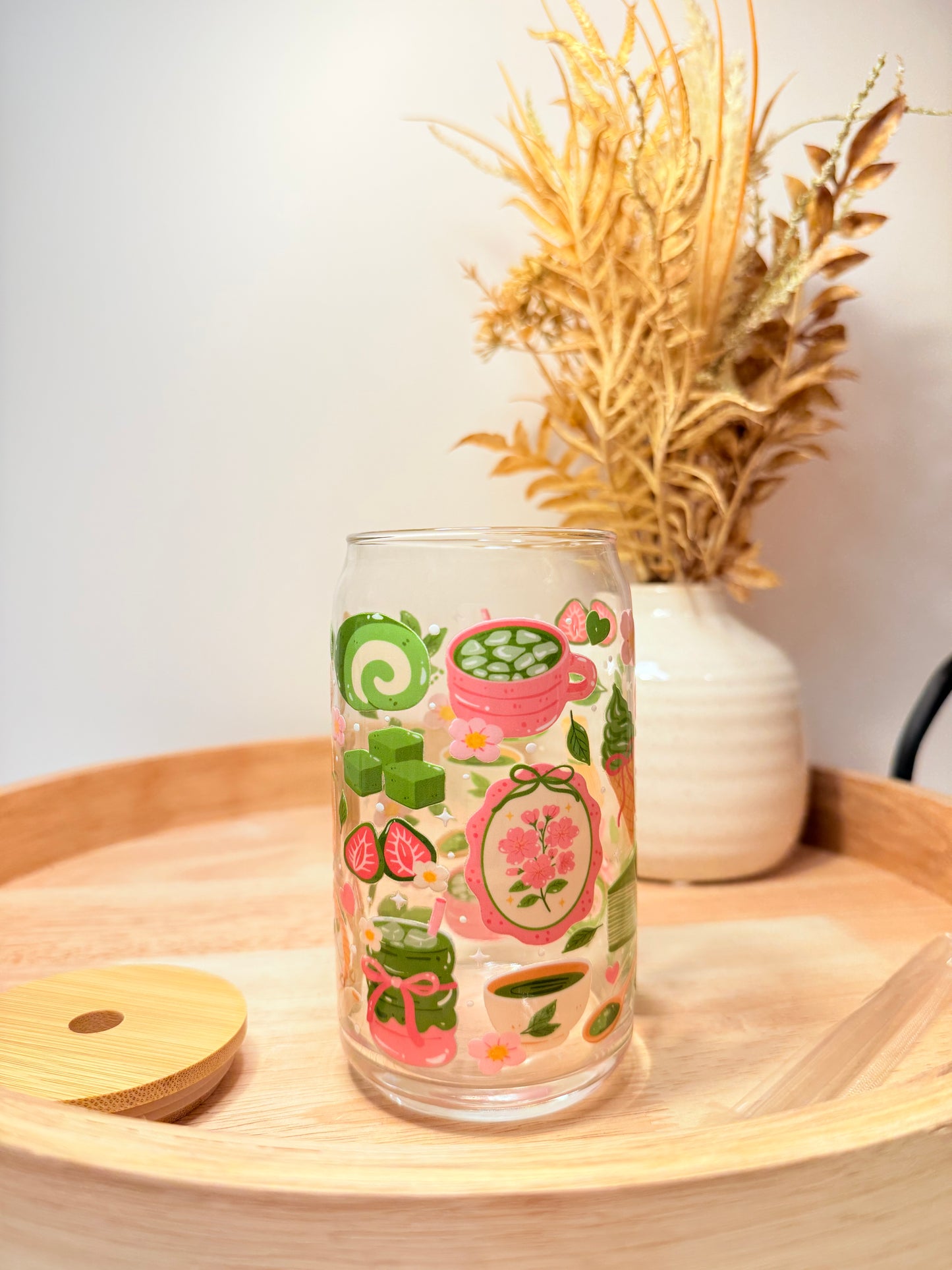 "Matcha Girlie" Glass Can