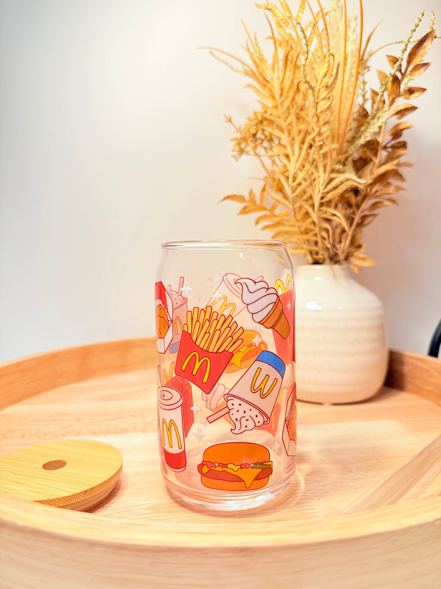 "Mickey D's Lunch" Glass Can