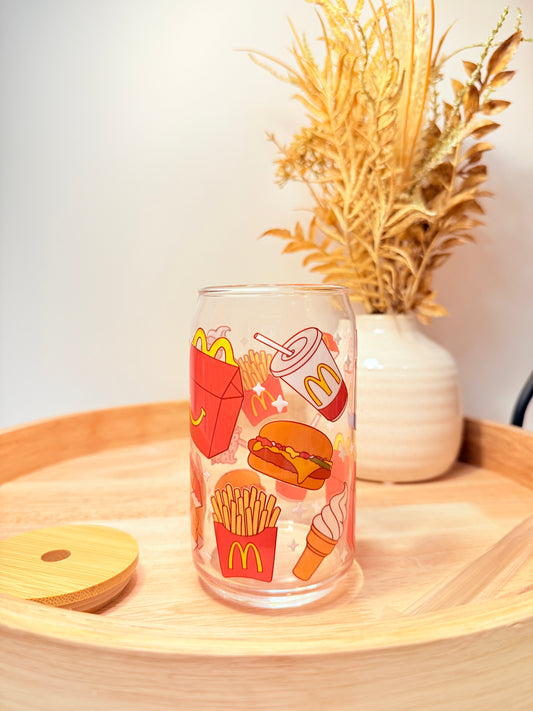 "Mickey D's Lunch" Glass Can