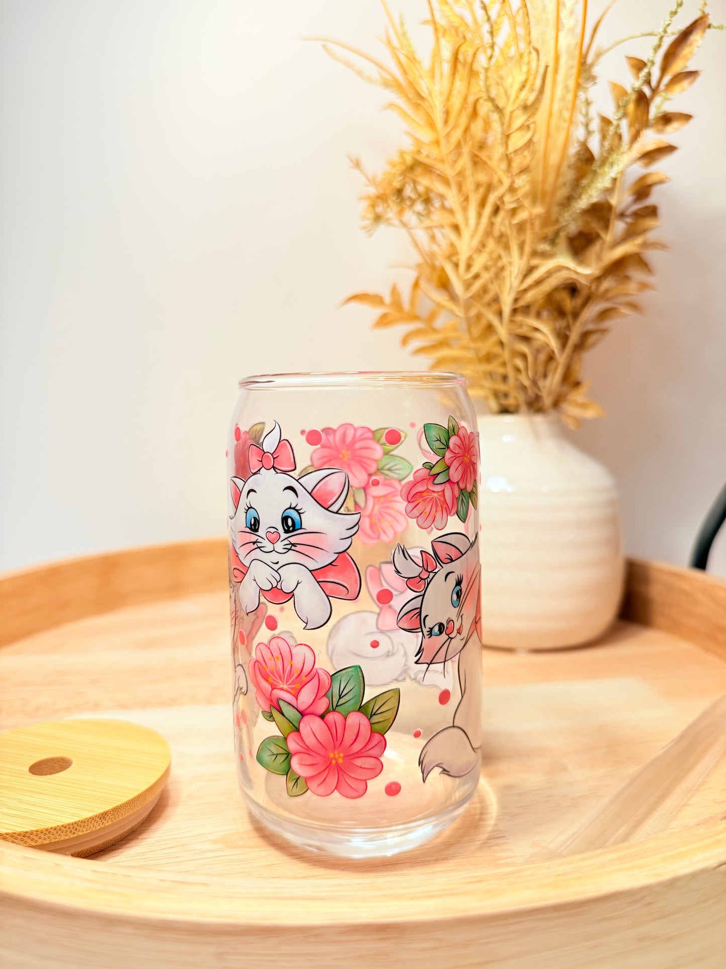 "Miss Fancy Paws" Glass Can