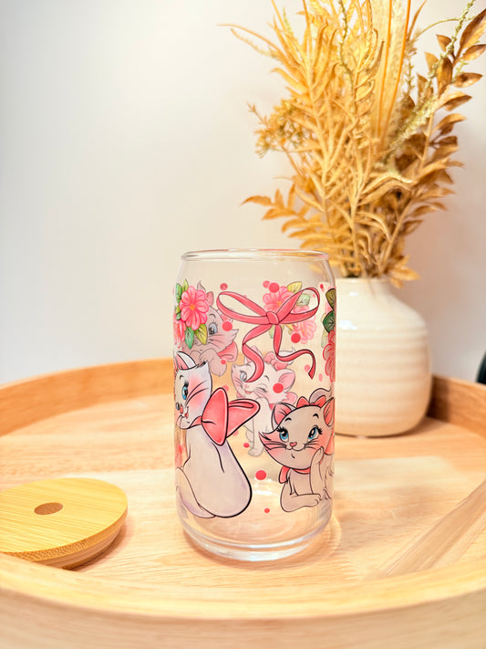 "Miss Fancy Paws" Glass Can