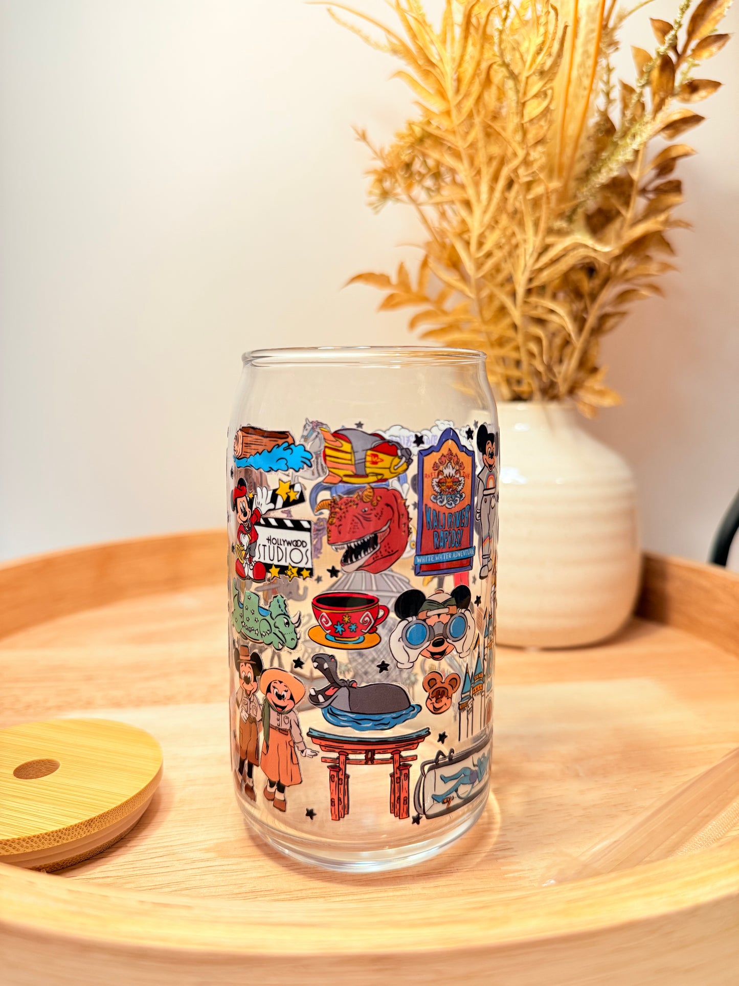 "Meet Me on Main" Glass Can