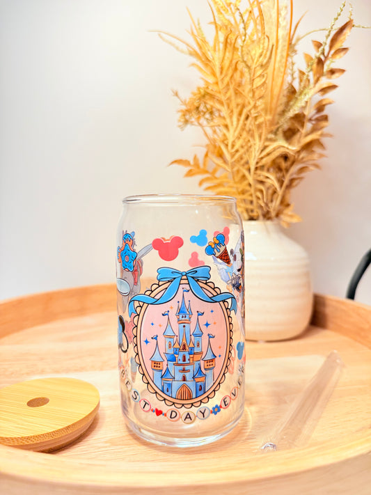 "Best Day Ever" Glass Can
