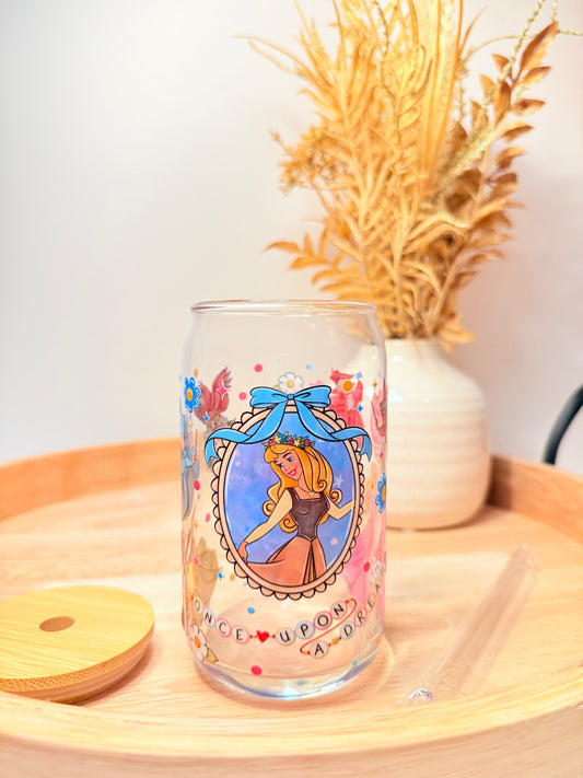 "Sleeping Cutie" Glass Can