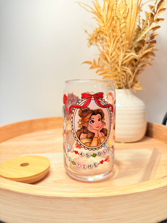 "Bookish Beauty" Glass Can