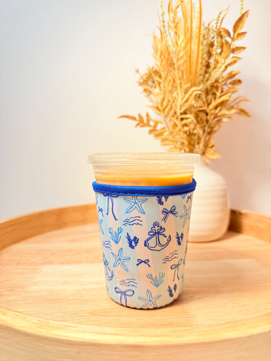 "Coastal Coquette" Cup Sleeve (Small)