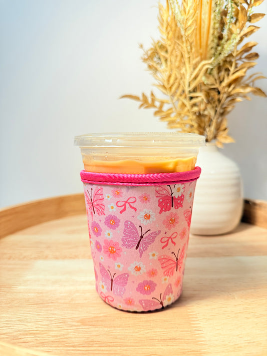 "Flutters & Frills" Coffee Sleeve (Small)