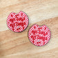 Hot Girls Hit Curbs – Neoprene Car Coasters (2.75") – Set of 2