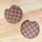 Boujee Checkerboard – Neoprene Car Coasters (2.75") – Set of 2