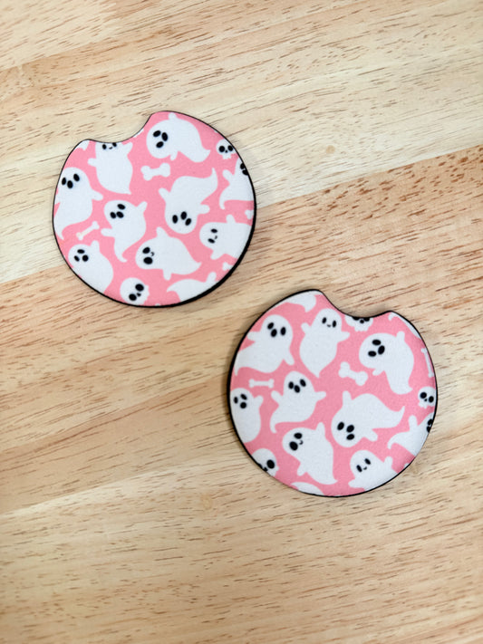 Ghosties – Neoprene Car Coasters (2.75") – Set of 2
