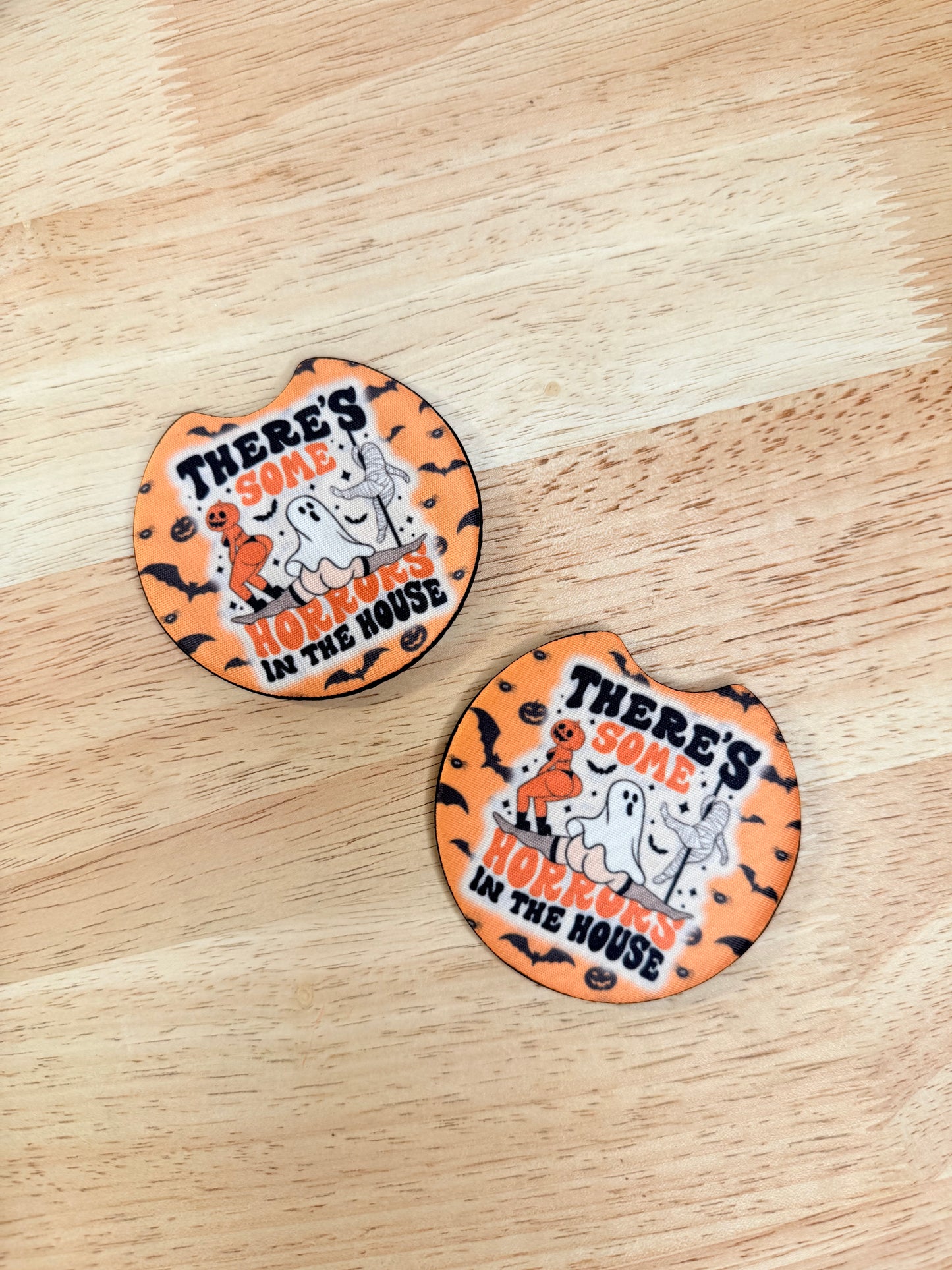 Horrors in the House – Neoprene Car Coasters (2.75") – Set of 2