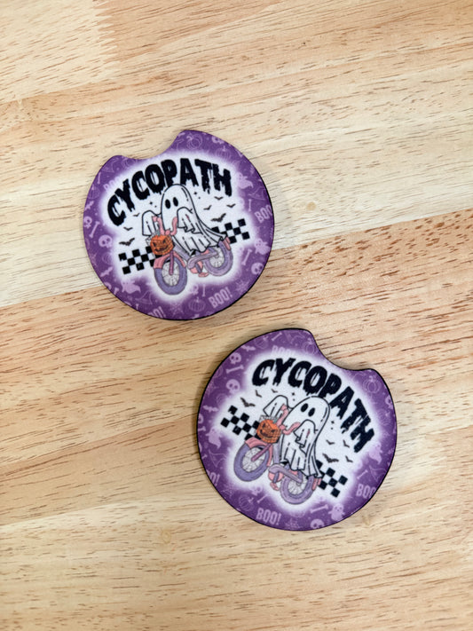 Cycopath – Neoprene Car Coasters (2.75") – Set of 2