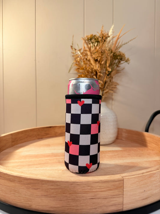 “Checkerboard Love” Slim Can Sleeve