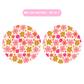 Petal Party MDF Car Coasters – Set of 2