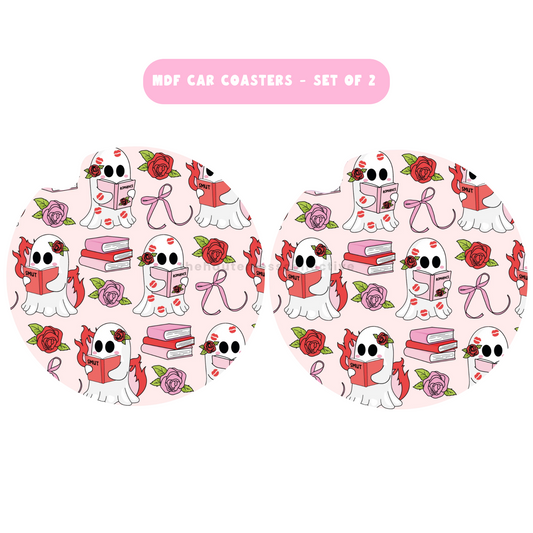 Spicy Ghouls MDF Car Coasters – Set of 2