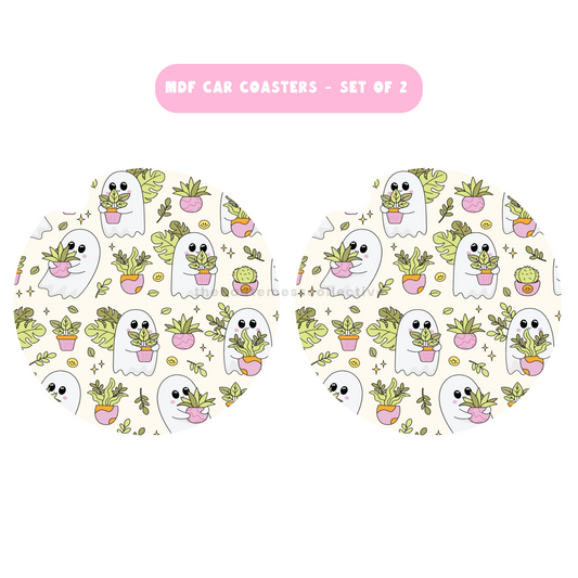 Plant Ghouls MDF Car Coasters – Set of 2