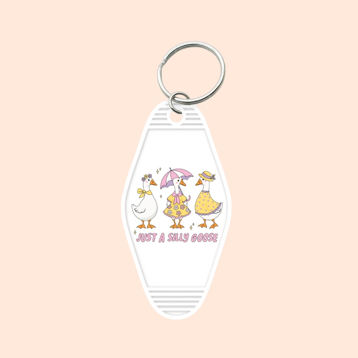 "Just A Silly Goose Crew" Motel Keychain