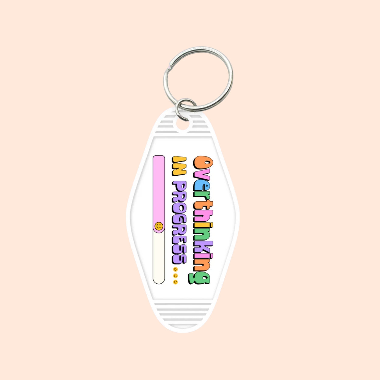 "Overthinking In Progress" Motel Keychain