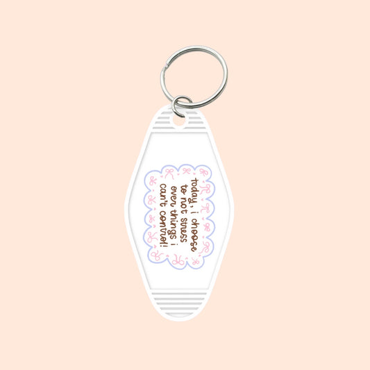 "No Stress" Motel Keychain