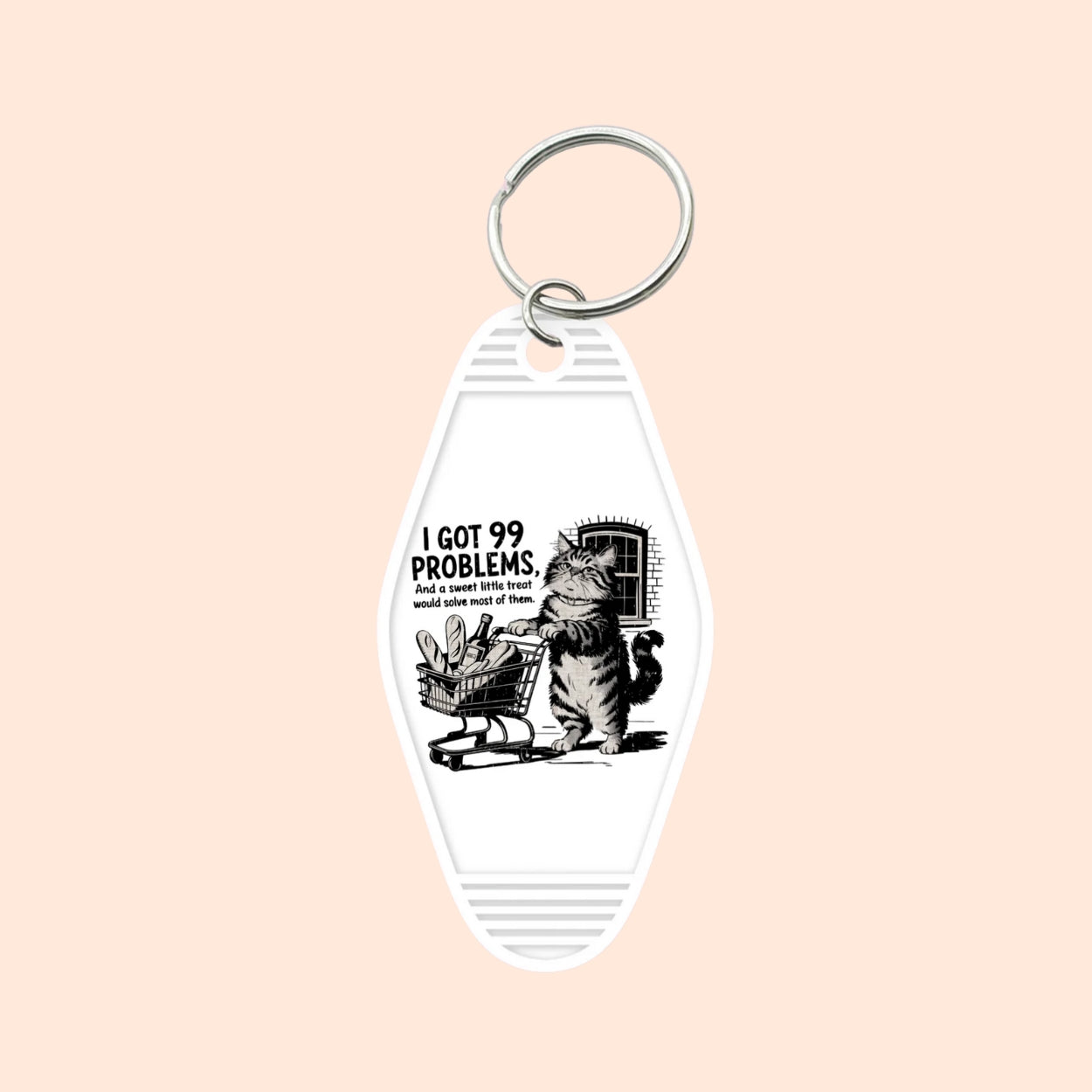 "Just Need A Sweet Treat" Motel Keychain