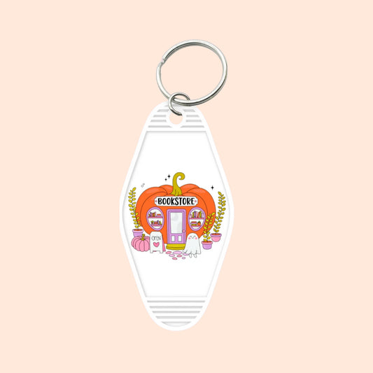 "Pumpkin Bookstore" Motel Keychain