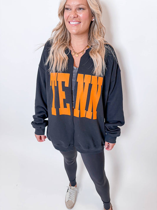Black TENN Cardigan (PREORDER--AVAILABLE 10/7)