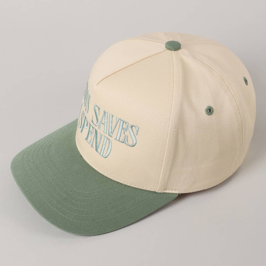 JESUS SAVES I SPEND Embroidered Trucker Hat